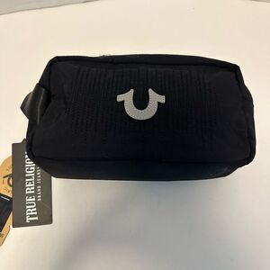 NWT True Religion Cosmetic Travel Toiletry‎ Bag comes with 2 clear bottles
